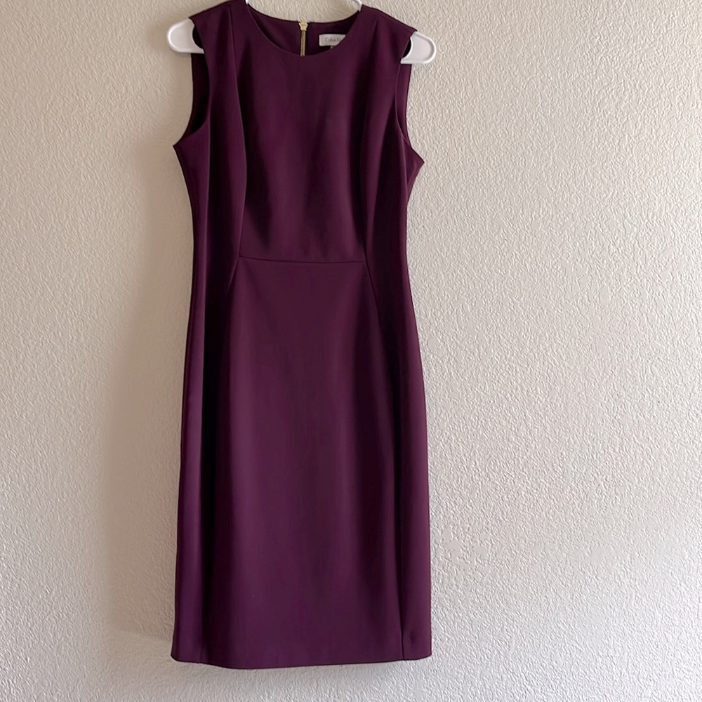 Plum Sheath Dress by Calvin Klein